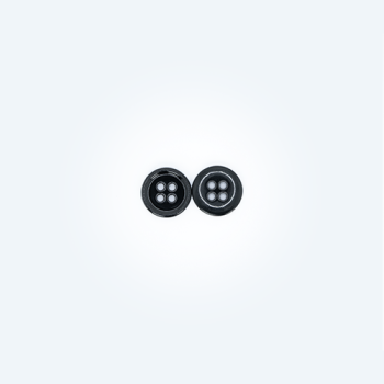 24L 4-hole flat button (Black)