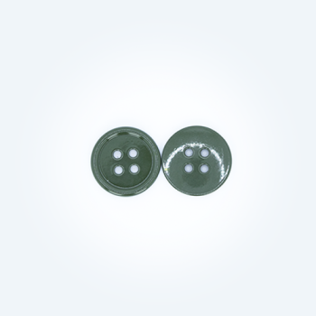 40L 4-hole flat button (Olive green)