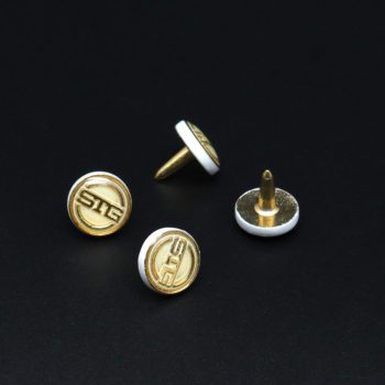 Rivet P (White with Gold) Rivet P (White with Gold)