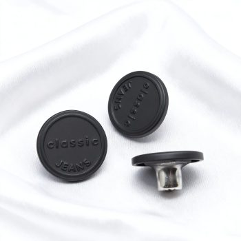 Snap button denim style H (Black) Snap button denim style H (Black)